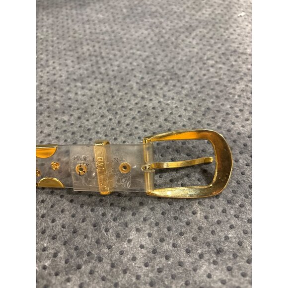 Vintage Transparent & Gold Metal Lion Head Belt With Buckle & Decorative Details main image 8